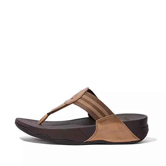 Sandales Entre-Doigts Femme Fitflop Walkstar Webbing Marron (FYT540971)